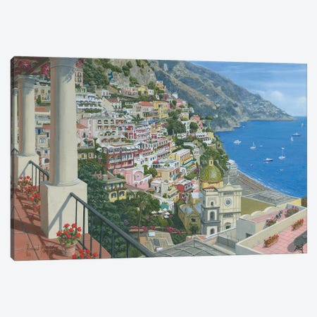 Positano Vista, Amalfi Coast, Italy Canvas Print #RHU45} by Richard Harpum Canvas Wall Art
