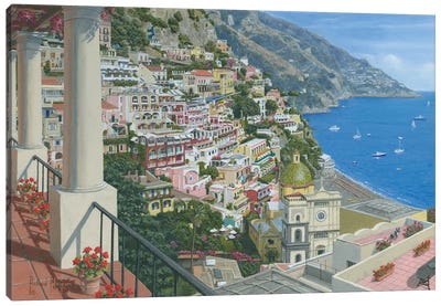 Positano Vista, Amalfi Coast, Italy Canvas Art Print - Richard Harpum