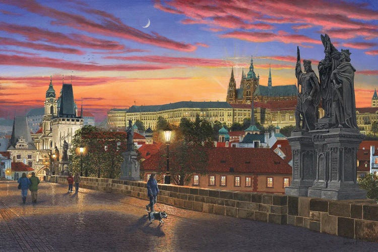 Prague At Dusk