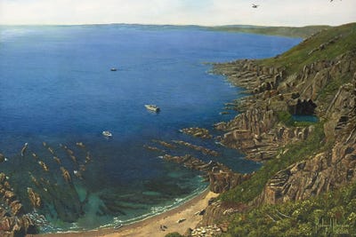 August Afternoon - Whitsand Bay From Rame Head, Cornwall by Richard Harpum art print