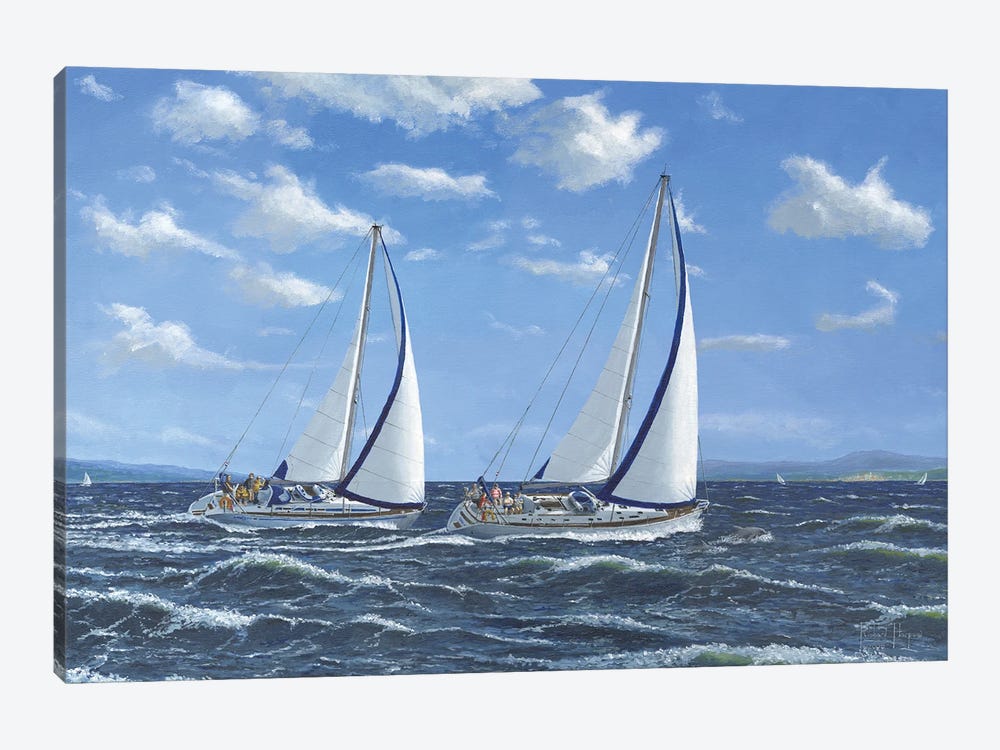 Running Close Hauled Off Croatia by Richard Harpum 1-piece Canvas Art