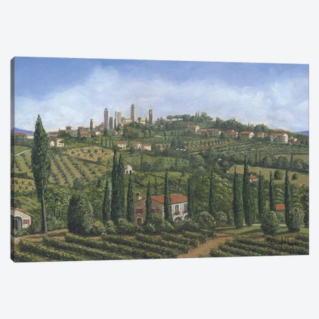 San Gimignano, Tuscany, Italy Canvas Print #RHU52} by Richard Harpum Canvas Wall Art