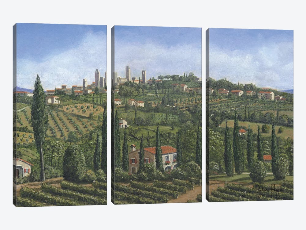 San Gimignano, Tuscany, Italy by Richard Harpum 3-piece Canvas Art