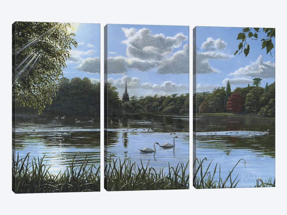 September Afternoon In Clumber Park, Nottinghamshire, England by Richard Harpum 3-piece Canvas Wall Art
