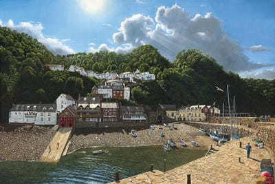 Summer Evening, Clovelly, North Devon, England by Richard Harpum canvas print