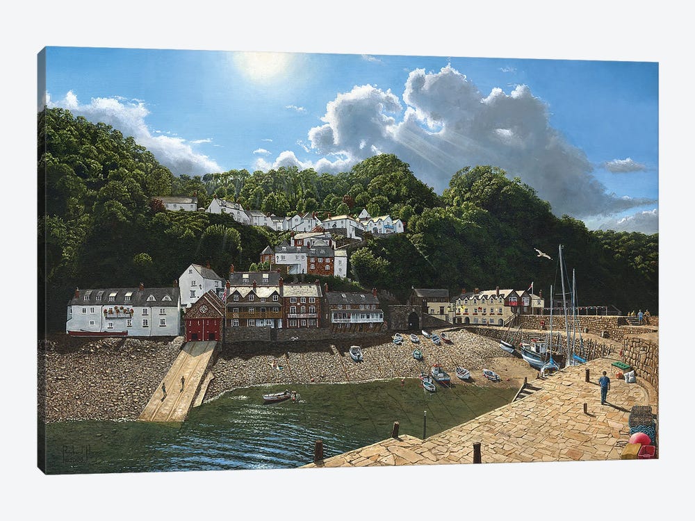 Summer Evening, Clovelly, North Devon, England by Richard Harpum 1-piece Canvas Wall Art