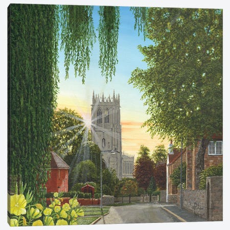 Summer Morning, St Mary's Church, Tickhill, Yorkshire Canvas Print #RHU57} by Richard Harpum Canvas Print