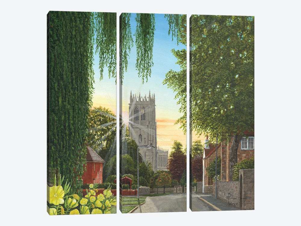 Summer Morning, St Mary's Church, Tickhill, Yorkshire by Richard Harpum 3-piece Canvas Print