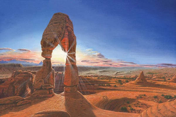 Wonders Of The World: Sunset At Delicate Arch, Arches Np, Utah by Richard Harpum