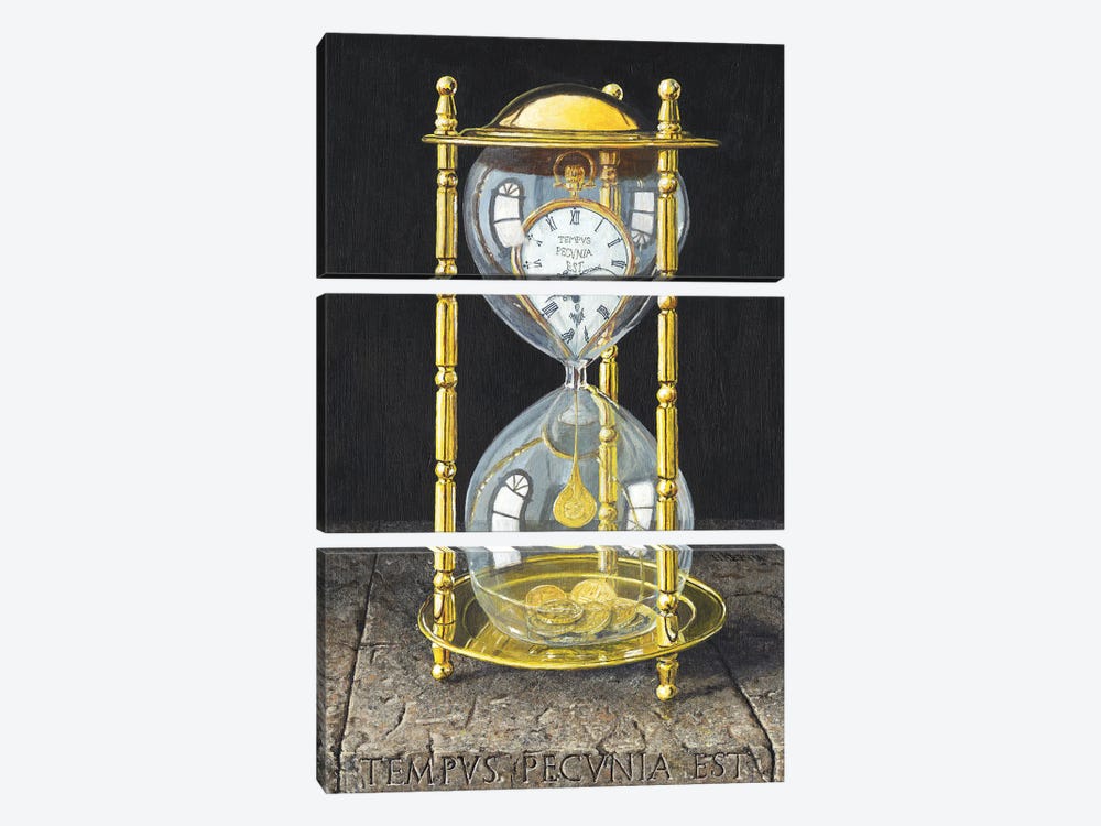 Tempus Pecunia Est (Time Is Money) by Richard Harpum 3-piece Canvas Art Print