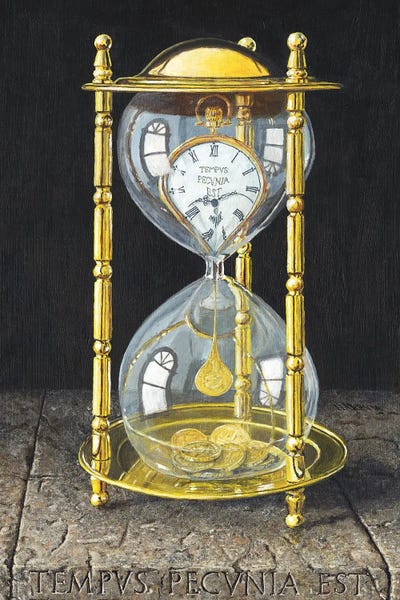 Clocks: Tempus Pecunia Est (Time Is Money) by Richard Harpum