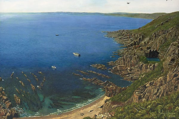 Cornwall: August Afternoon - Whitsand Bay From Rame Head, Cornwall by Richard Harpum
