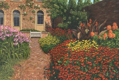 Barrington Court Gardens, Somerset by Richard Harpum metal wall art