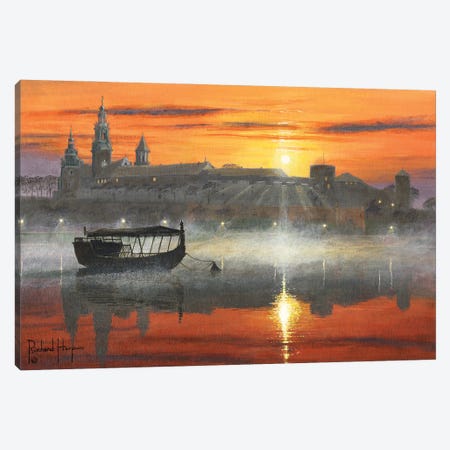 Wawel Sunrise, Krakow, Poland Canvas Print #RHU68} by Richard Harpum Canvas Print