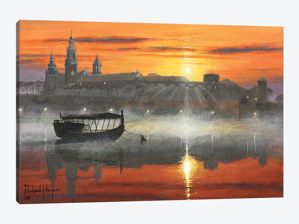Wawel Sunrise, Krakow, Poland by Richard Harpum 1-piece Canvas Print