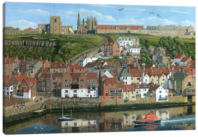 Whitby Harbour, North Yorkshire, England Canvas Art Print - Richard Harpum