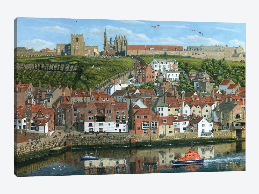 Whitby Harbour, North Yorkshire, England by Richard Harpum 1-piece Canvas Wall Art