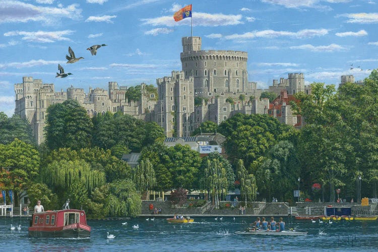 Windsor Castle From The River Thames