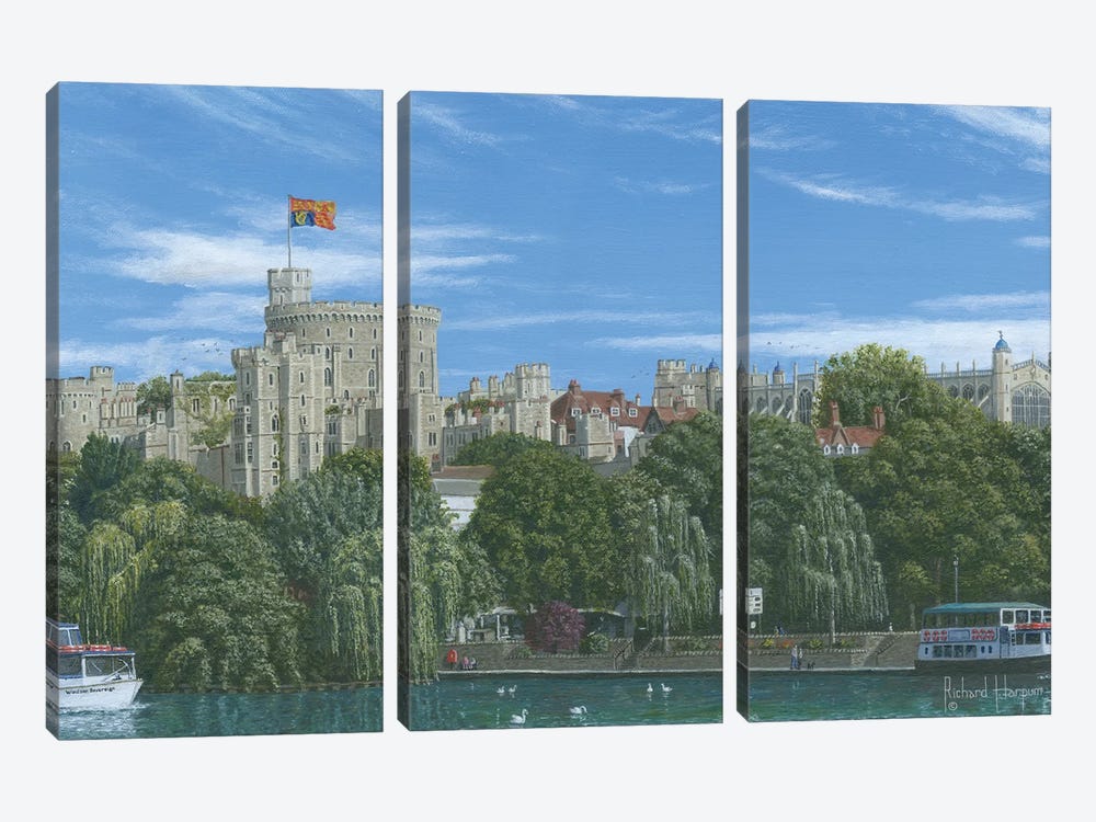 Winsor Castle From The Eton Bank by Richard Harpum 3-piece Art Print