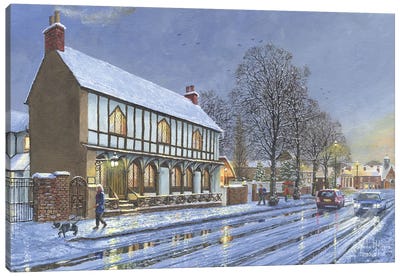 Winter Glow, Parish Room, Tickhill, Yorkshire Canvas Art Print - Richard Harpum