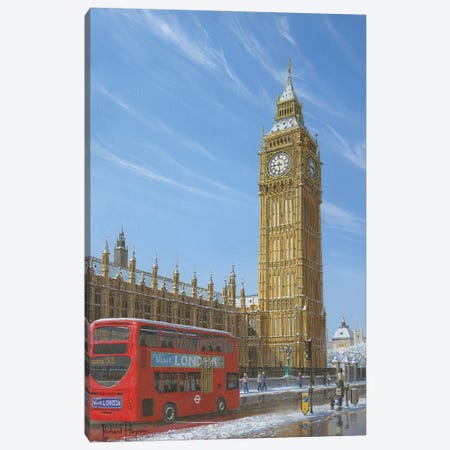 Winter Morning, Big Ben, Elizabeth Tower, London Canvas Print #RHU76} by Richard Harpum Canvas Art Print
