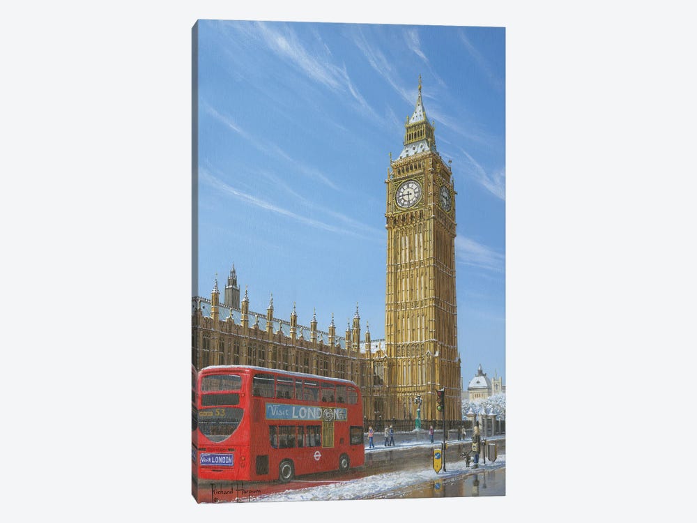 Winter Morning, Big Ben, Elizabeth Tower, London by Richard Harpum 1-piece Canvas Artwork