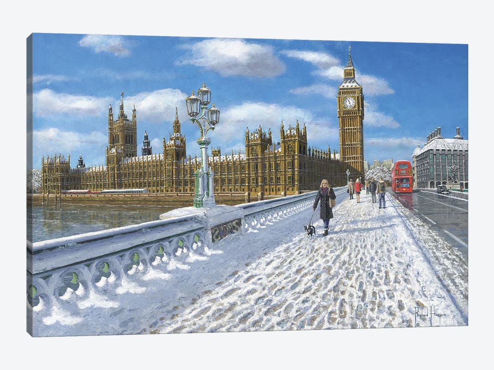 Winter Sun - Houses Of Parliament, London by Richard Harpum 1-piece Canvas Wall Art