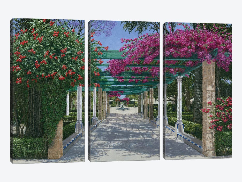 Cadiz Garden, Spain by Richard Harpum 3-piece Canvas Wall Art