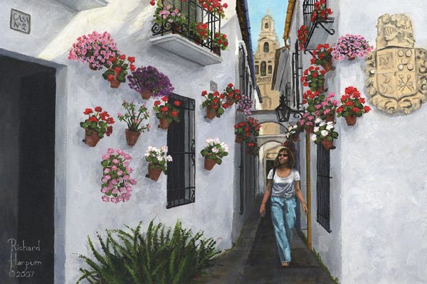 Artistic Travels: Calleje De Las Flores, Cordoba, Spain by Richard Harpum