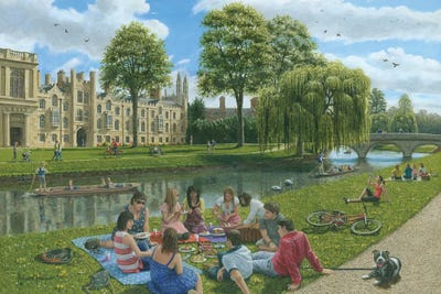 Fun On The River Cam, Cambridge by Richard Harpum art print