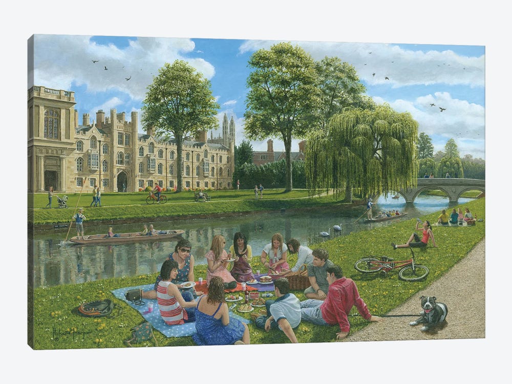 Fun On The River Cam, Cambridge by Richard Harpum 1-piece Canvas Artwork