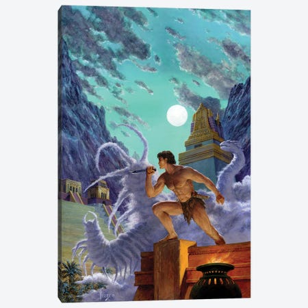 Tarzan® and the Valley of Gold Canvas Print #RHX6} by Richard Hescox Art Print
