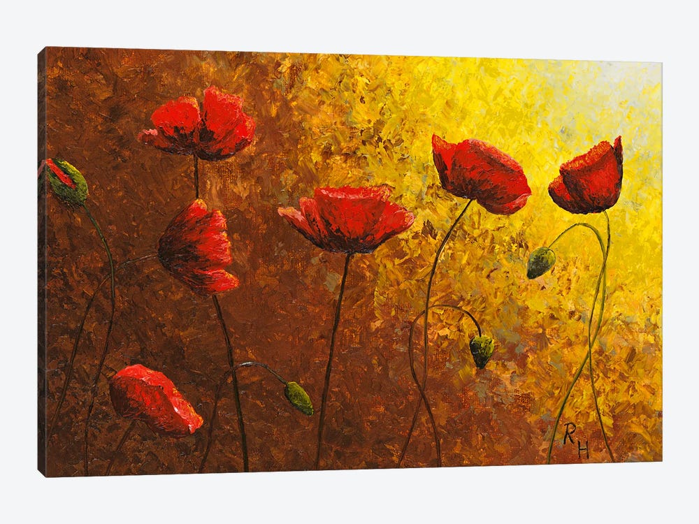 Poppies In Golden Sun by Russell Hinckley 1-piece Canvas Art Print