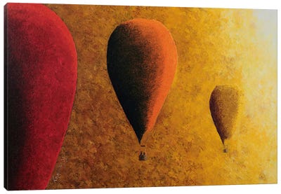 Red, Orange And Yellow Canvas Art Print - Hot Air Balloon Art