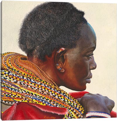 Samburu Tribal Woman Canvas Art Print - Tribal Patterns