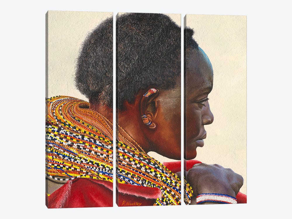 Samburu Tribal Woman by Russell Hinckley 3-piece Canvas Artwork
