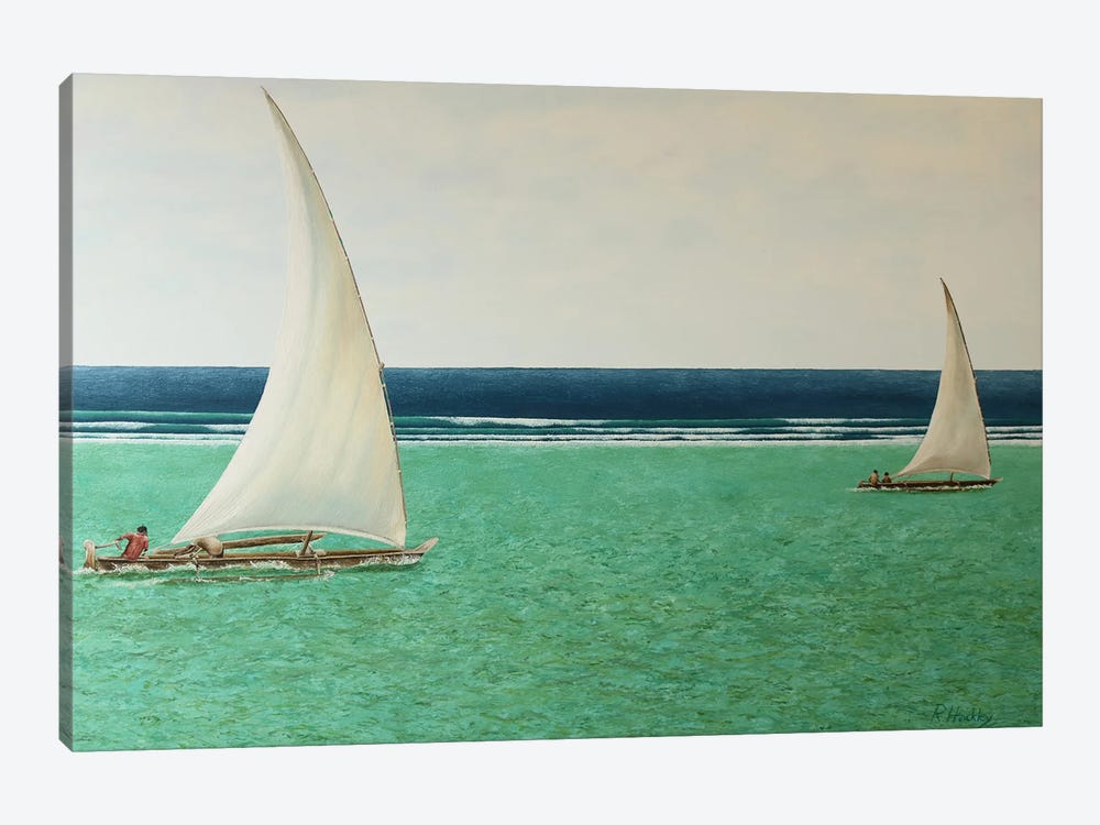 Green And Blue Zanzibar by Russell Hinckley 1-piece Canvas Art