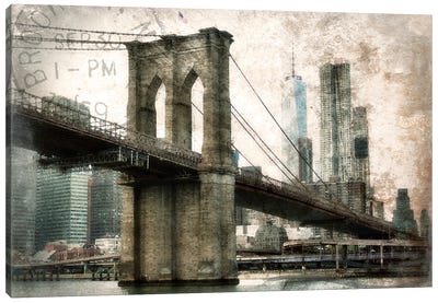 NY Brooklyn Bridge Canvas Art Print - Brooklyn Bridge