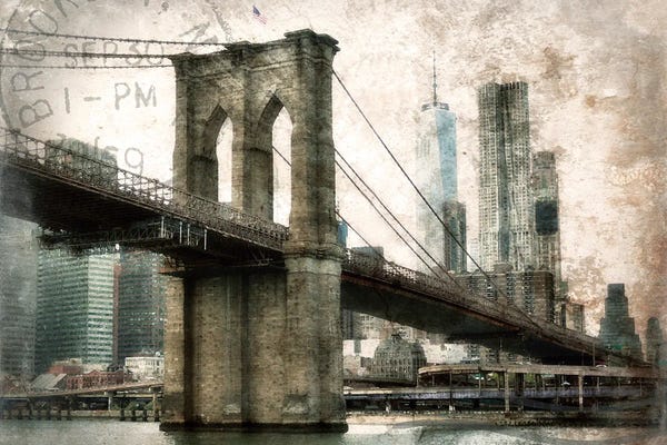 Canvas Print: NY Brooklyn Bridge by Rhonda Addison