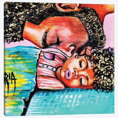 Good Night Kiss Canvas Print #RIA106} by Artist Ria Canvas Art Print