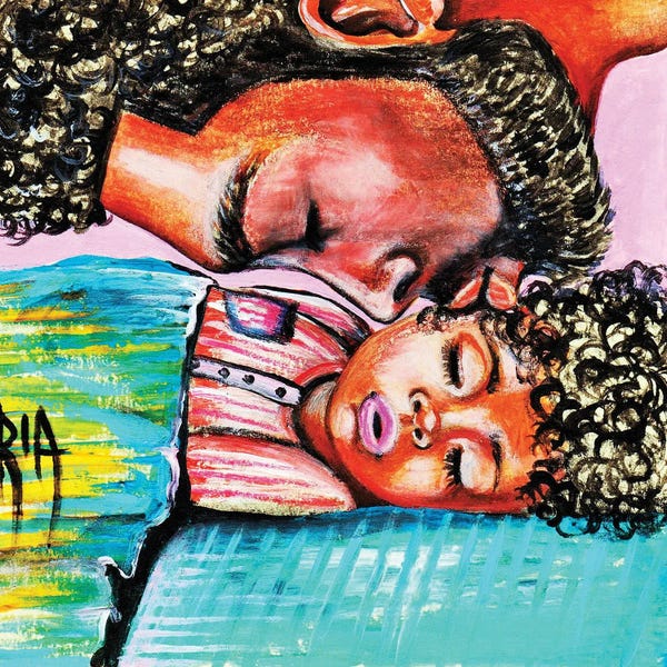 Black Joy: Good Night Kiss by Artist Ria