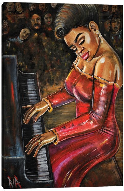 Black Keys Only Canvas Art Print - Artist Ria