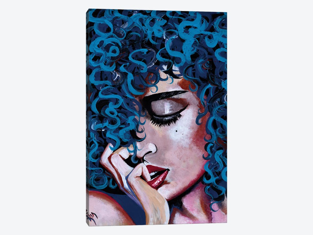 A Happy Woman Is A Satisfied Woman by Artist Ria 1-piece Canvas Print