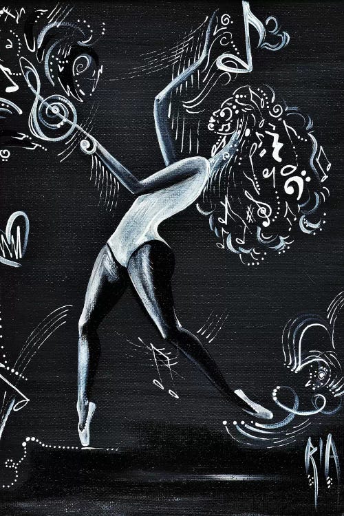 I Dont Care About The Words - I Listen To The Beat by Artist Ria wall art