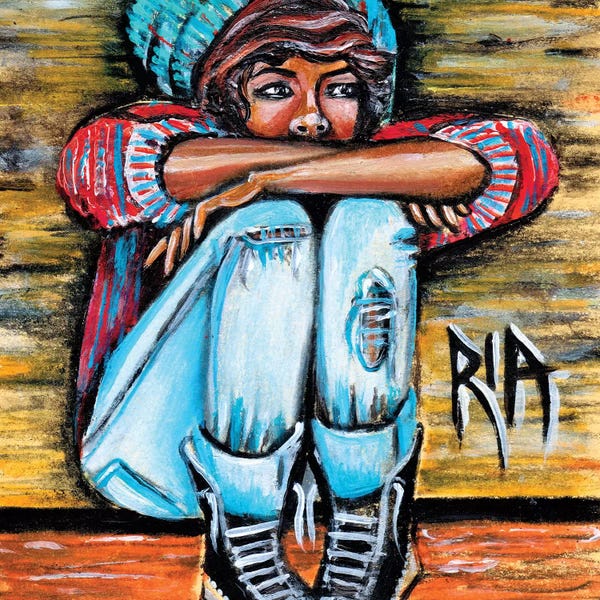 Contemporary Fine Art: Lonely Loner by Artist Ria