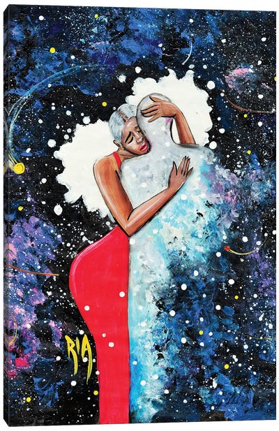 Love, I Left Earth To Find You, But You Just Gave Me More Space Canvas Art Print - Artist Ria