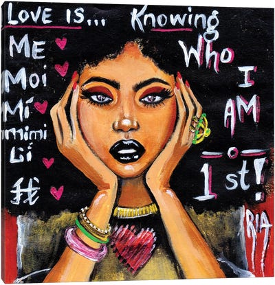 Love Is... Canvas Art Print - #BlackGirlMagic