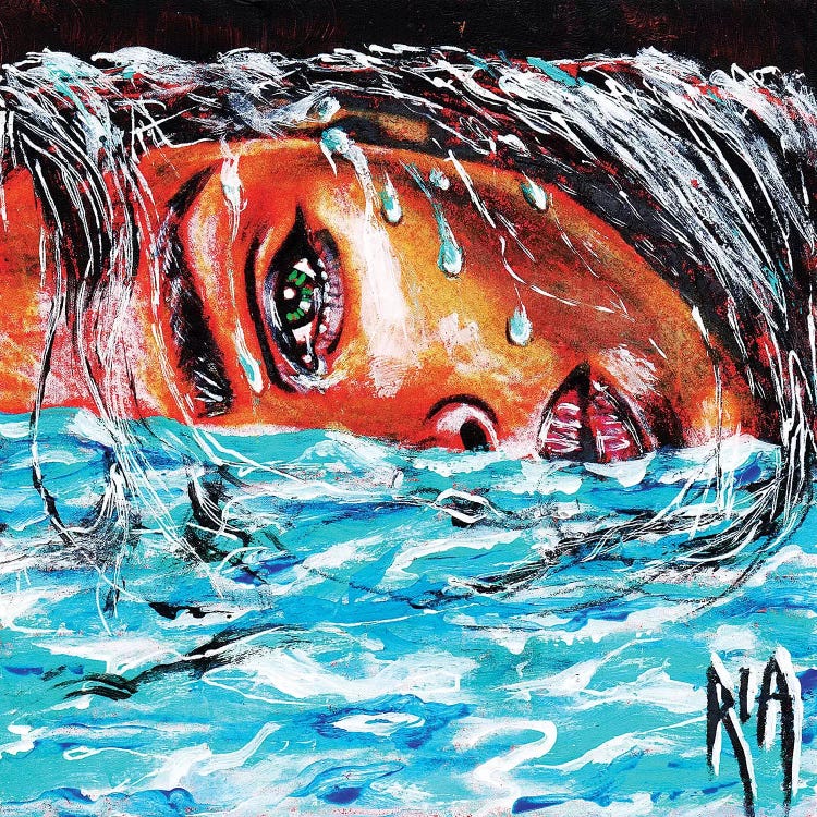 Never Give Up by Artist Ria wall art