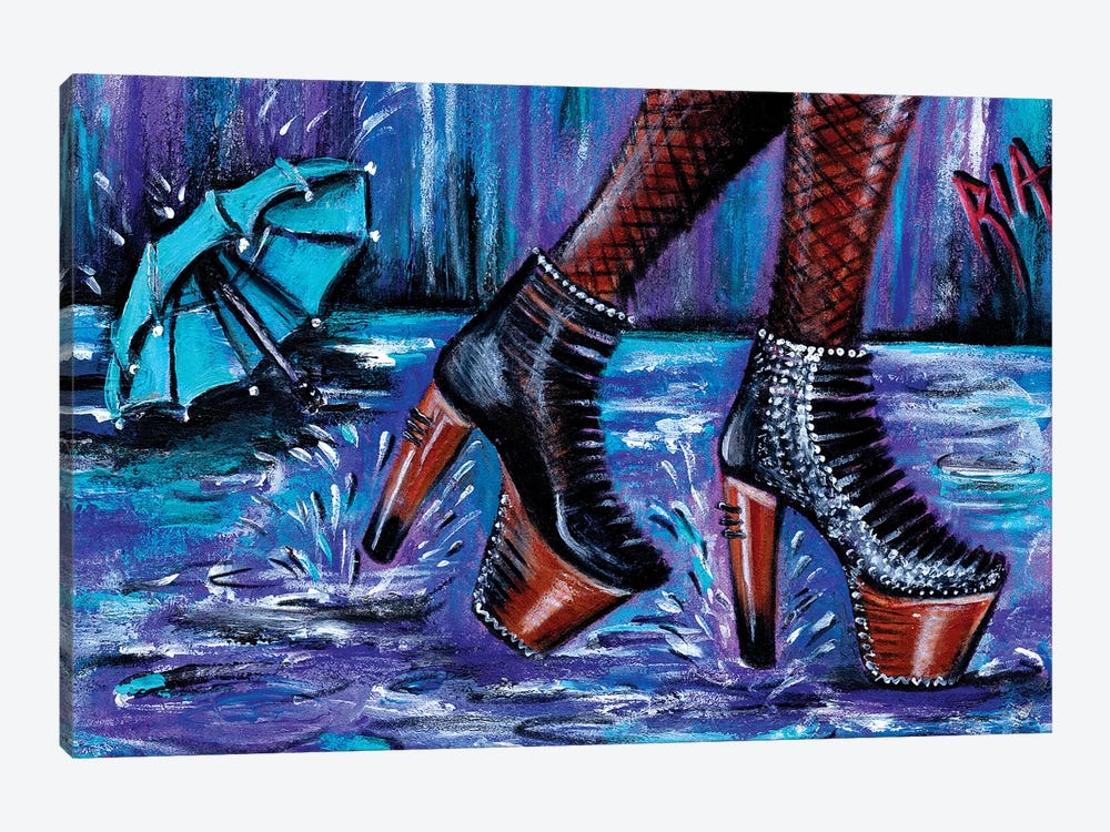 Rain Rain Go Away by Artist Ria 1-piece Canvas Print
