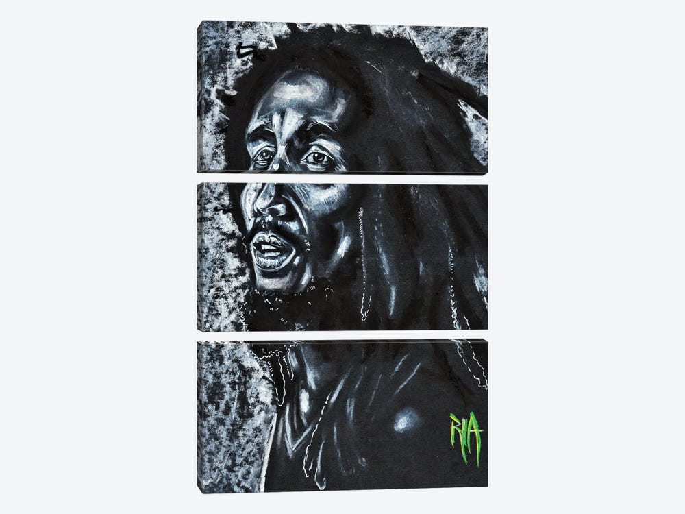 Bob Marley by Artist Ria 3-piece Art Print